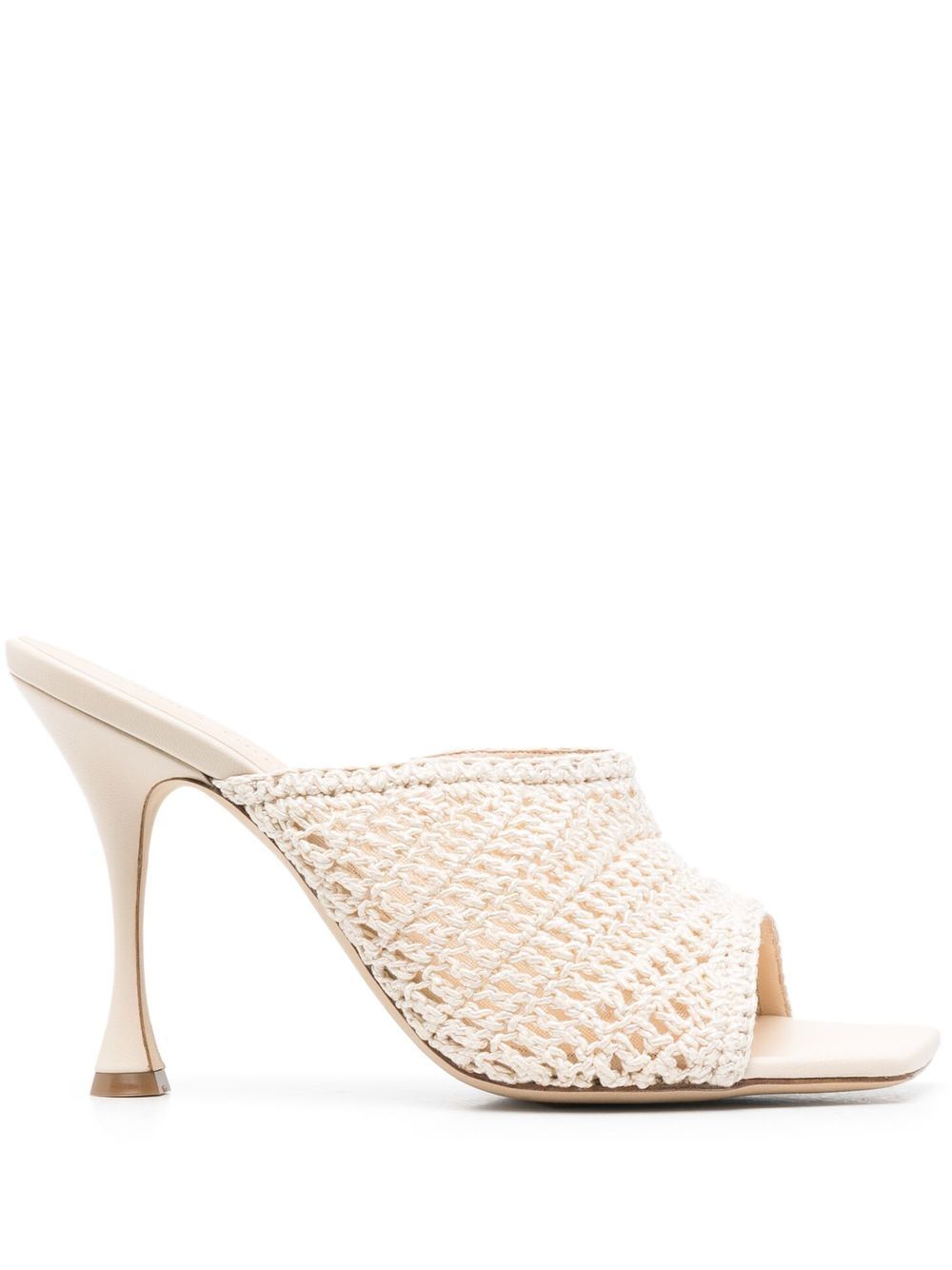 Magda Butrym 100mm crochet mules - Neutrals