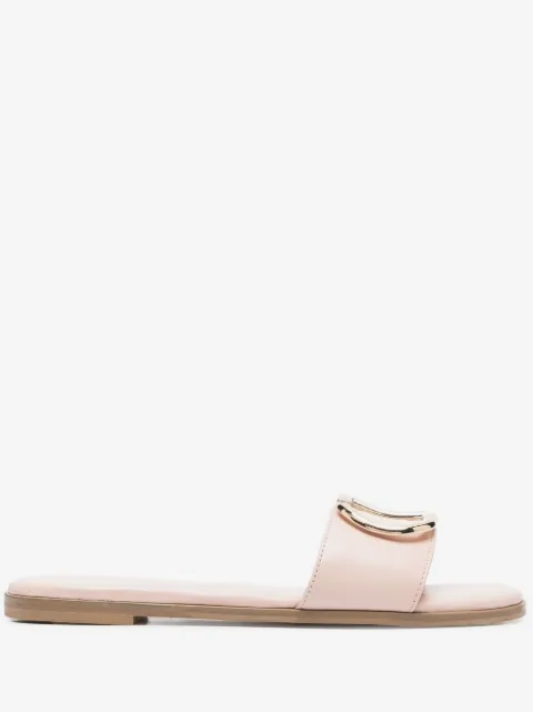 TWINSET sandalias con placa del logo 