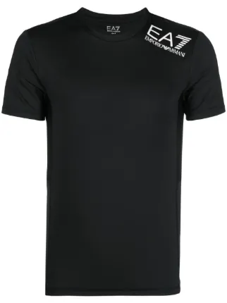 Ea7 Emporio Armani logo-print T-shirt | Black | FARFETCH GE