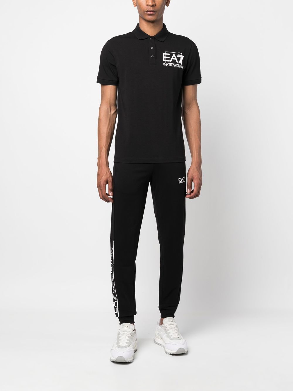 Ea7 Emporio Armani Trainingsbroek met logoprint - Zwart