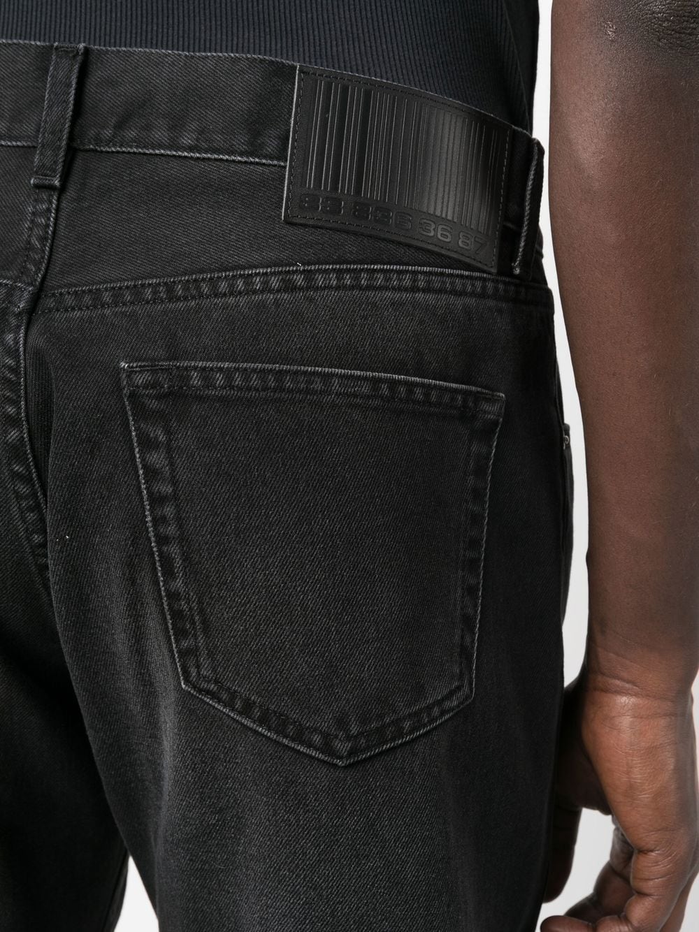 Shop Vtmnts Straight-leg Cotton Jeans In Black