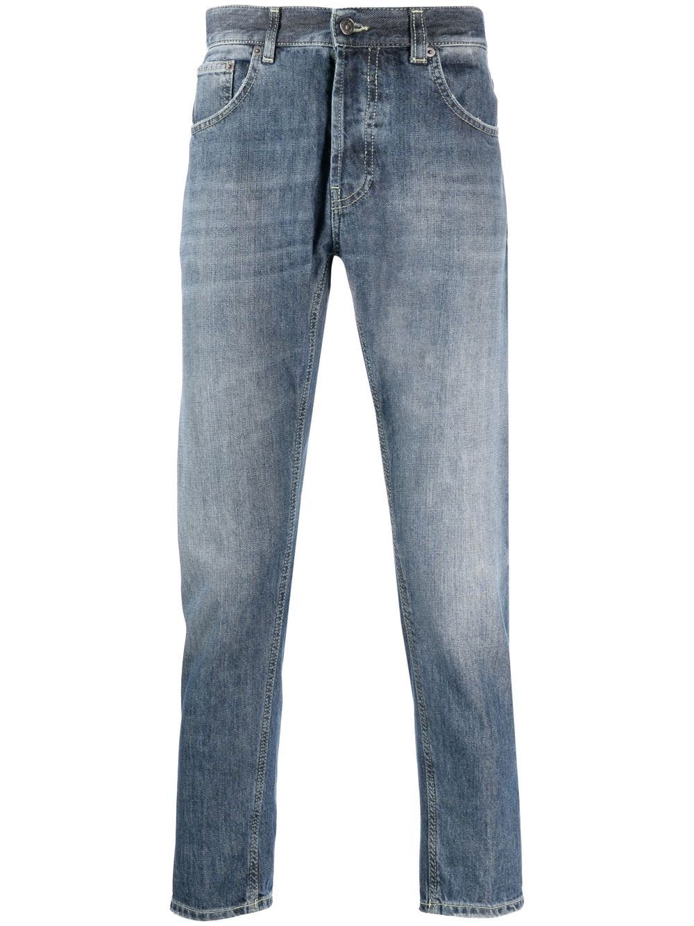 Dondup Mid-rise Tapered Jeans In Blau