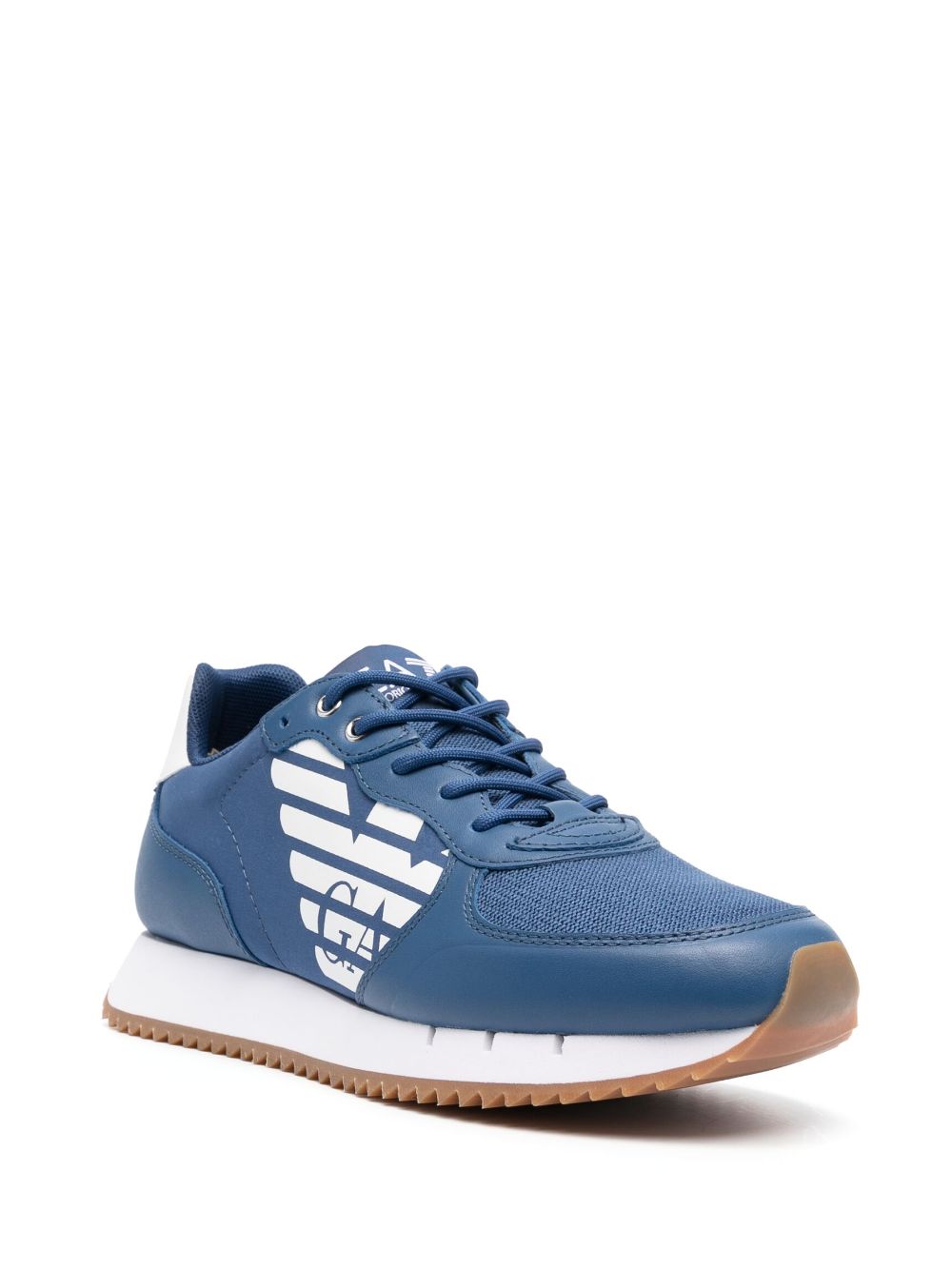 Ea7 Emporio Armani Sneakers met logoprint - Blauw
