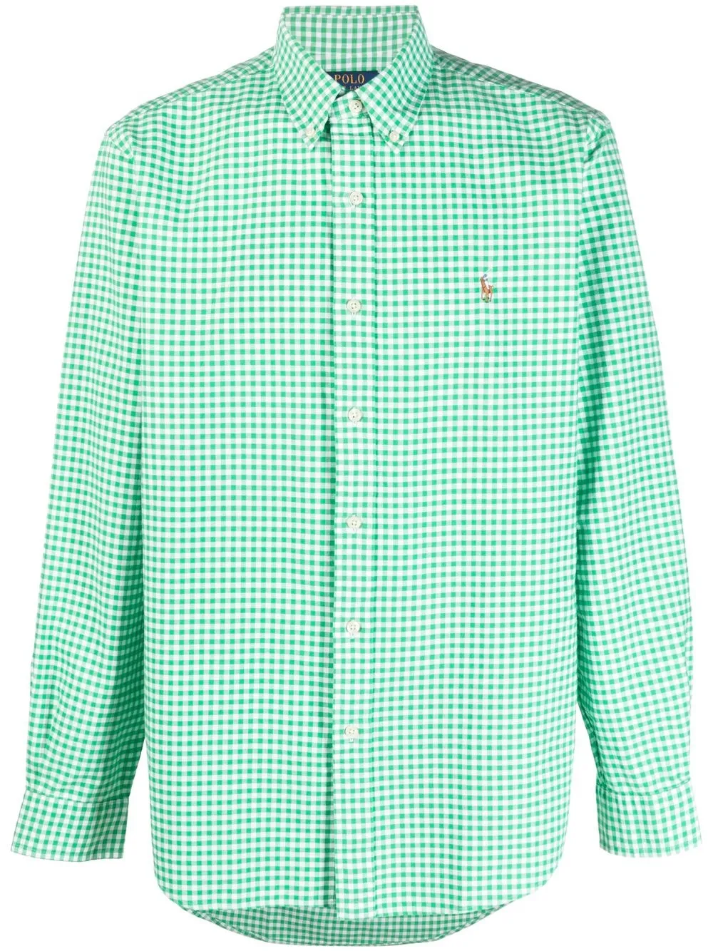 

Polo Ralph Lauren embroidered-logo checked shirt - Green