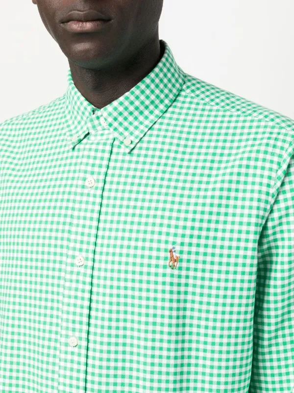 Ralph lauren green gingham shirt hot sale