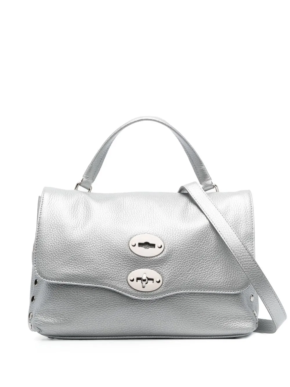 

Zanellato Postina leather tote bag - Silver