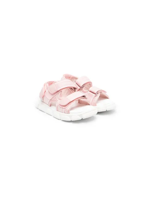 Calvin Klein Kids - logo-print touch-strap sandals