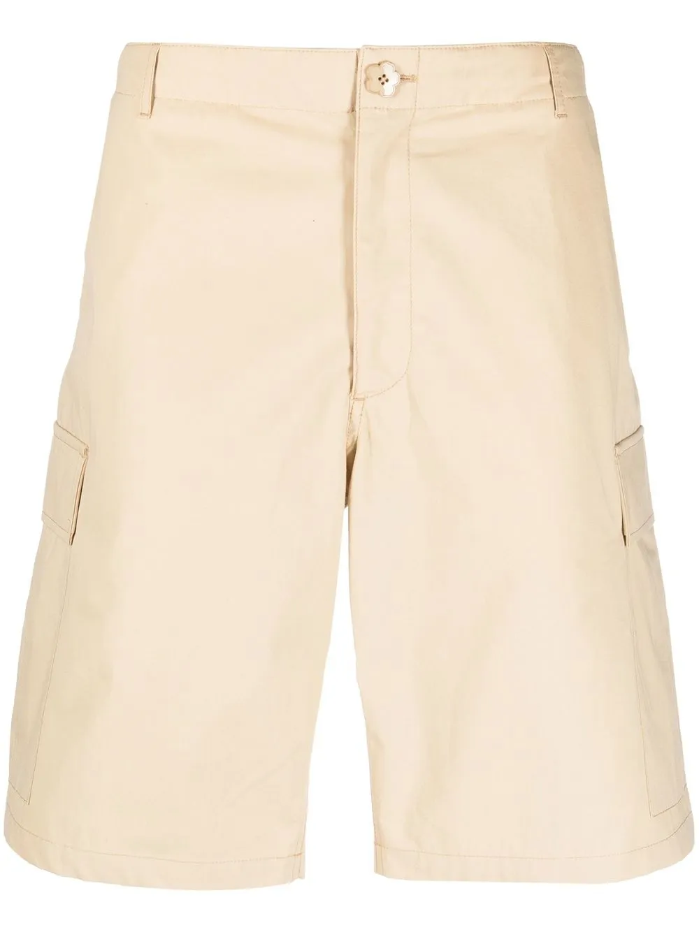 

Kenzo logo-patch knee-length cargo shorts - Neutrals