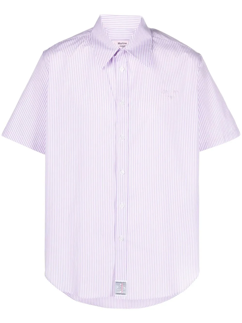 

Martine Rose logo-embroidered striped shirt - White