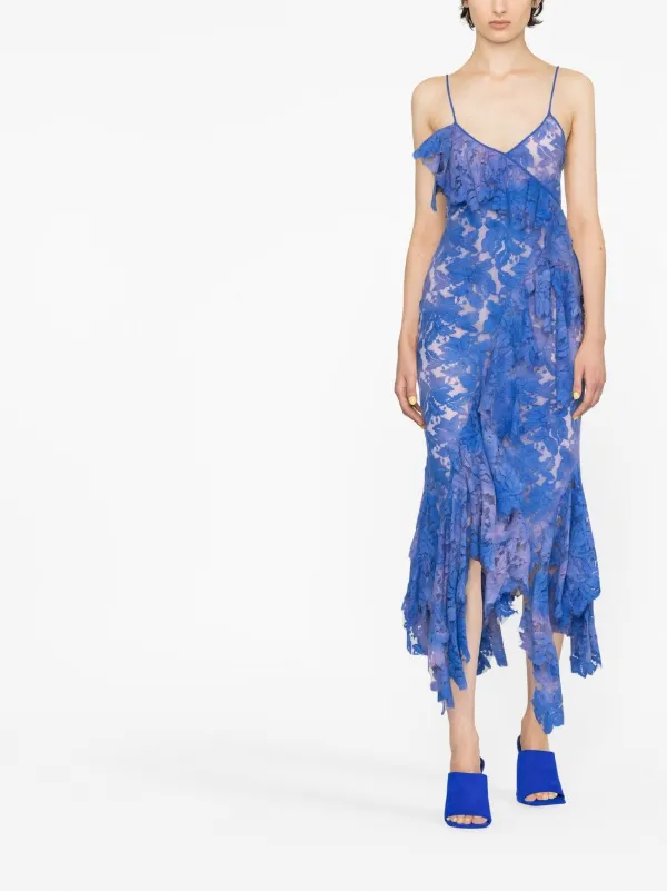 attico blue dress THE ATTICO SILVYE MINI DRESS CAPRI BLUE NEW SEASON PARLOUR X SYDNEY –  Parlour X main image 1
