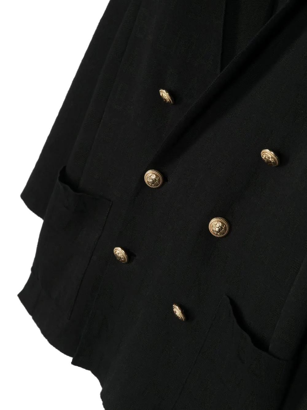 Balmain Double-breasted Blazer In Black