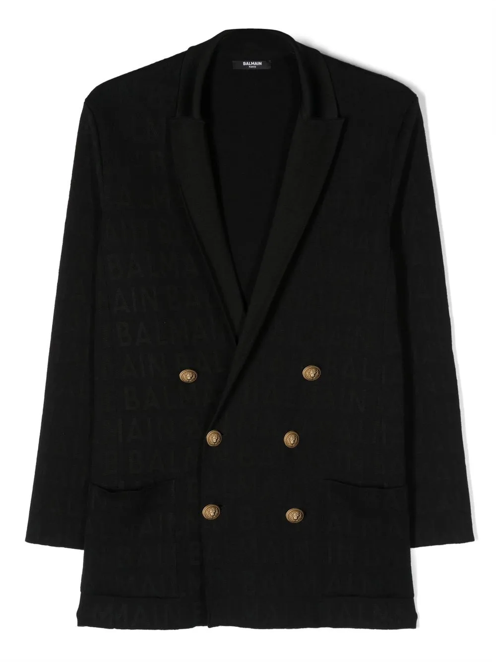 Balmain Kids' Double-breasted Blazer In Black