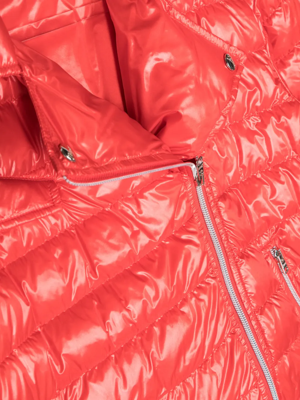 Herno Zip-up Quilted Jacket In Red