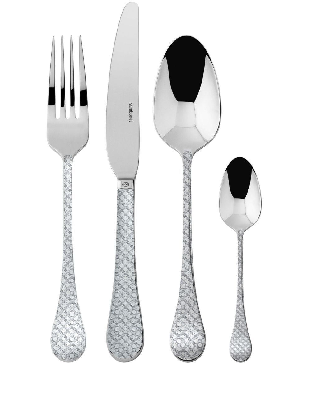 Sambonet Taormina Stainless-steel Cutlery (set Of 24) In Silver
