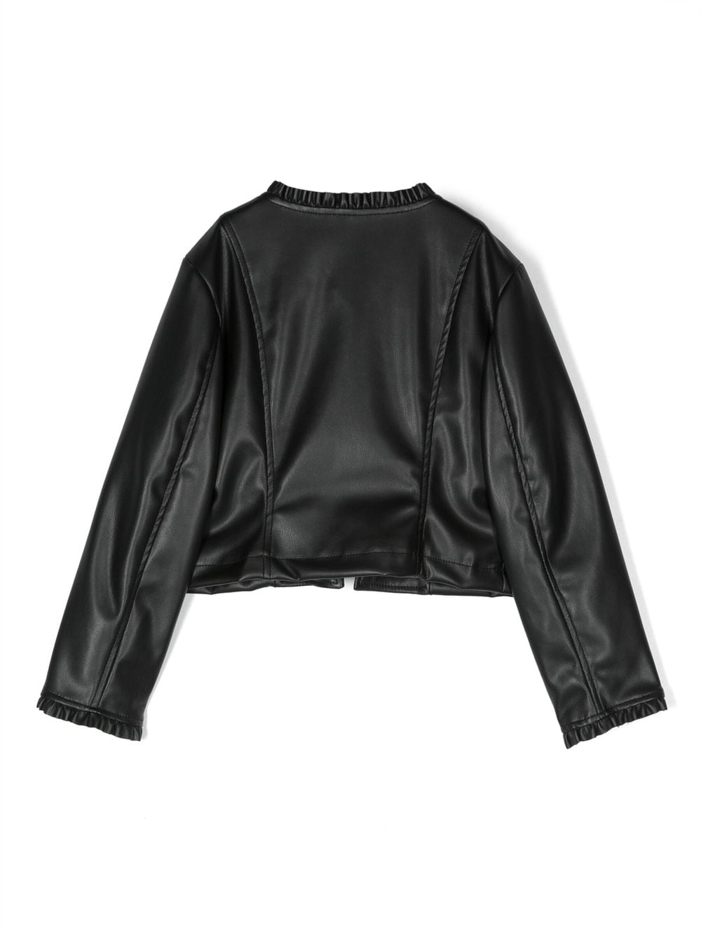 Shop Chiara Ferragni Eyelike-detail Faux-leather Jacket In Black