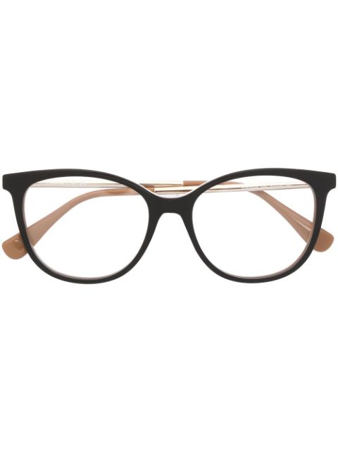 Max Mara Eyewear contrasting border cat-eye glasses Women