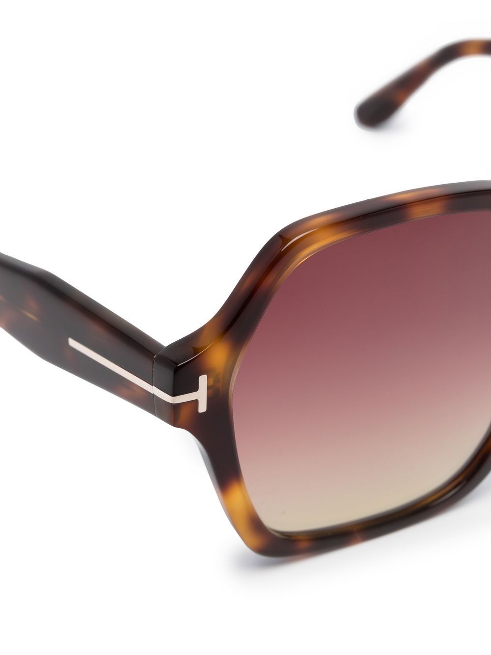 Shop Tom Ford Oversize Geometric-framed Sunglasses In Brown