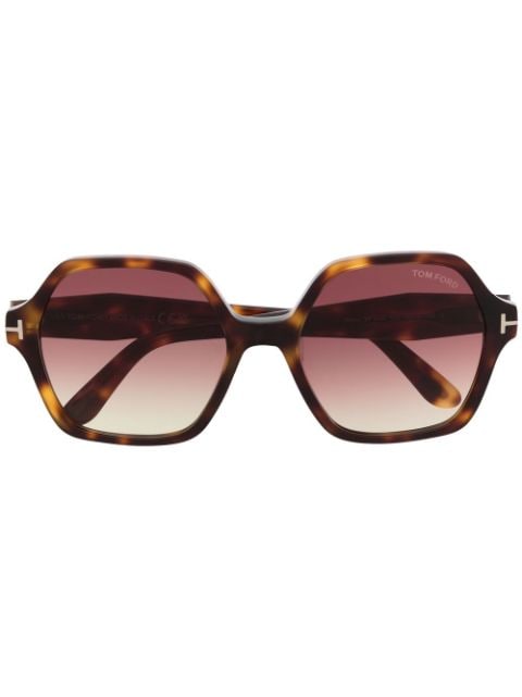 oversize geometric-framed sunglasses