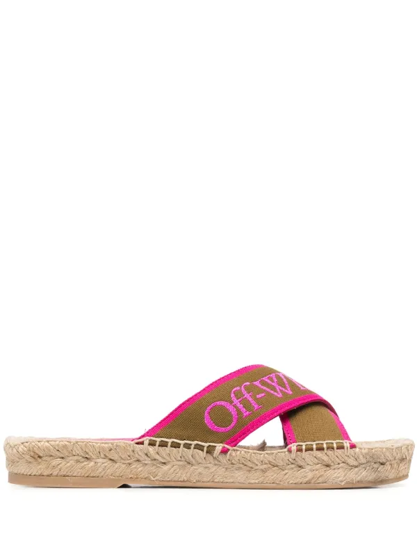 Womens off white cheap flip flops