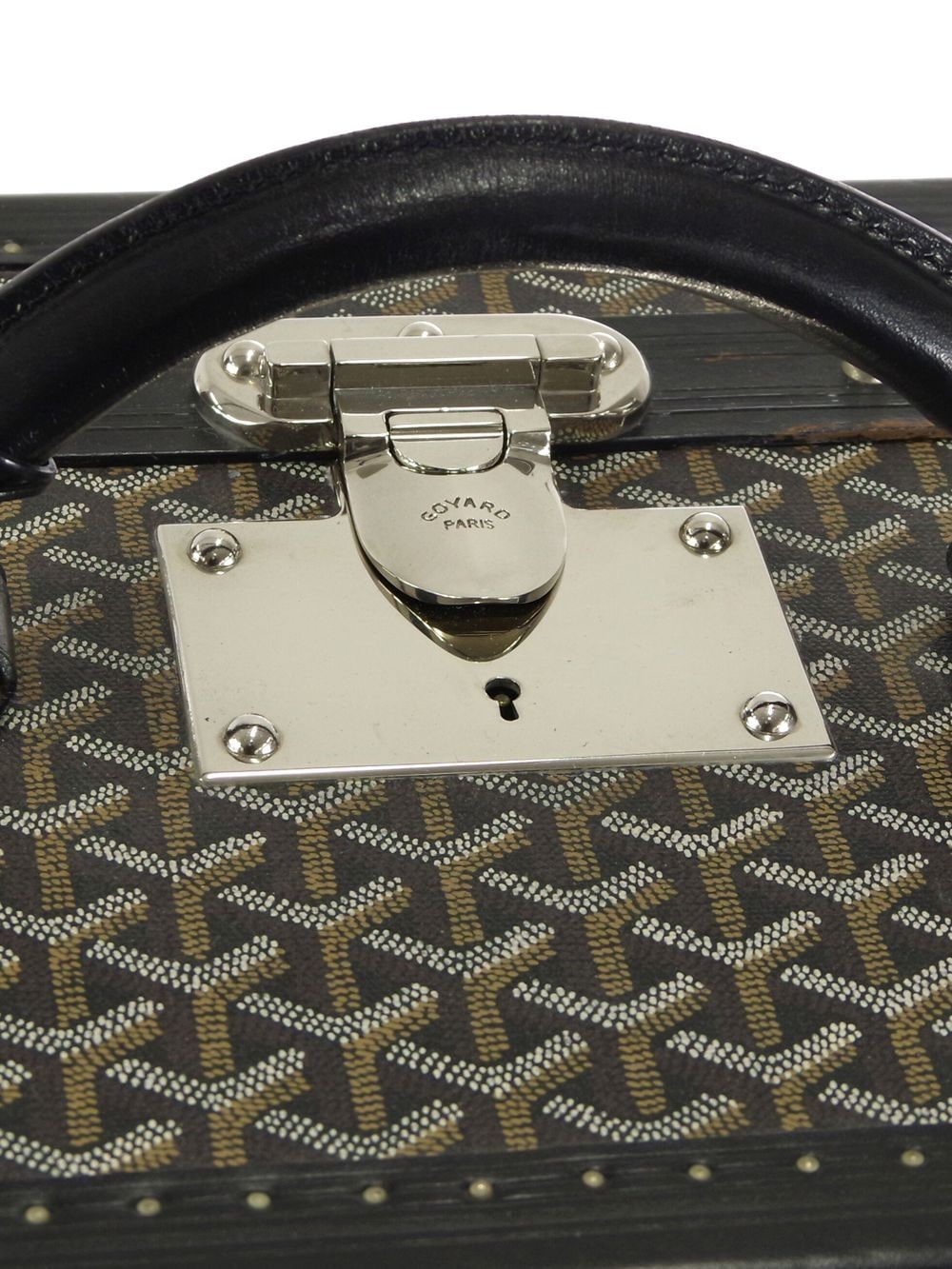 Pre-owned Goyard 1990-2000s Palace 70 Travel Trunk Bag In Black
