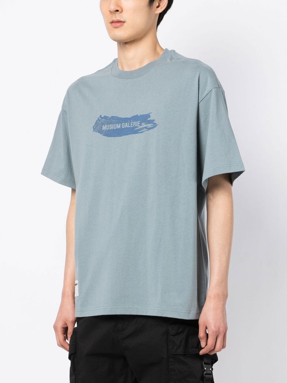 Shop Musium Div. Graphic-print Cotton T-shirt In Blau