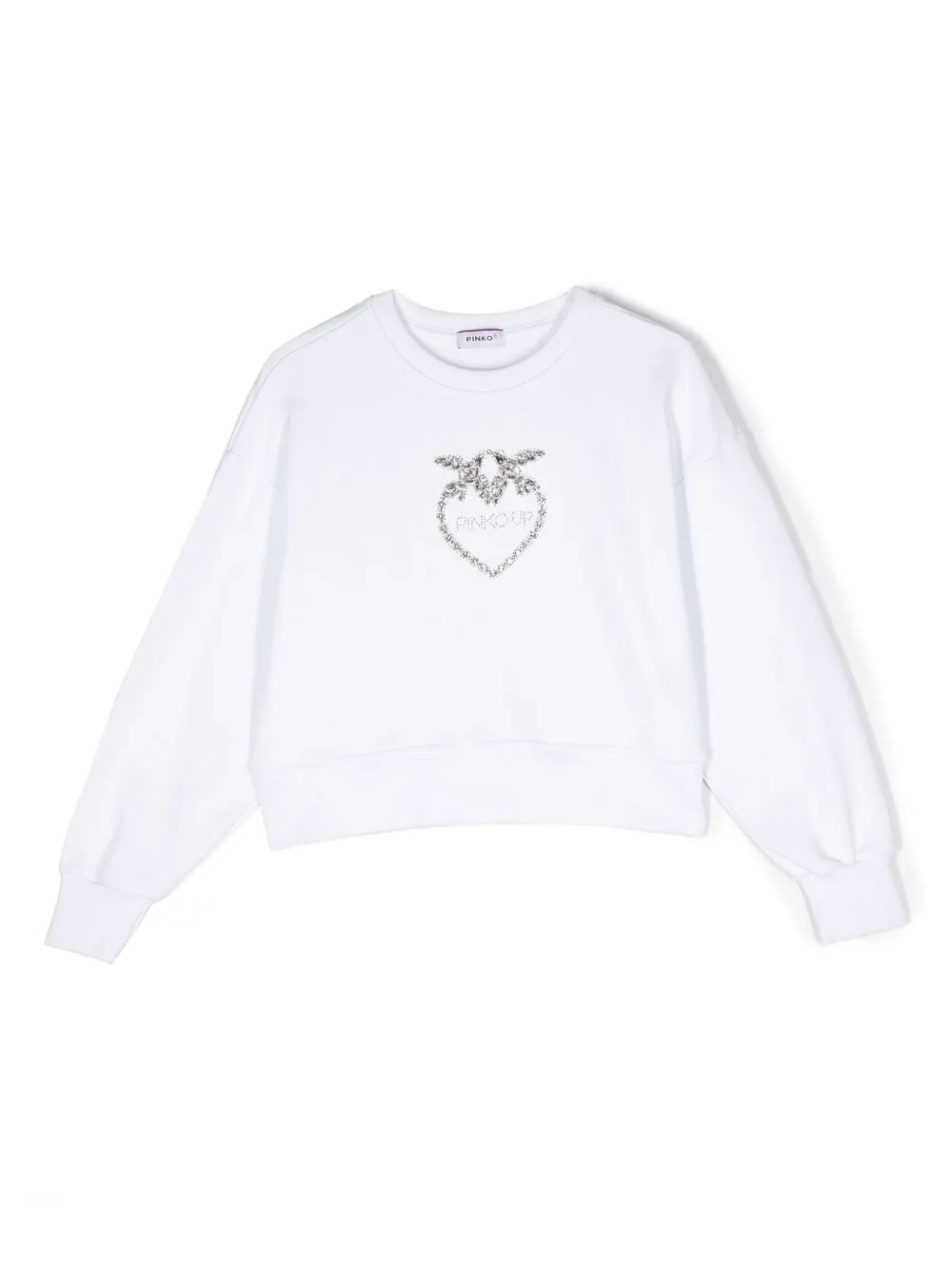 

Pinko Kids sudadera con logo y detalles - Blanco
