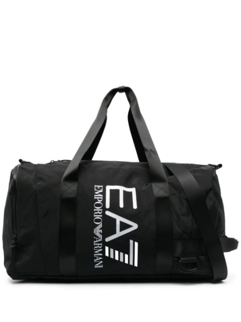 Ea7 Emporio Armani logo-print zipped holdall