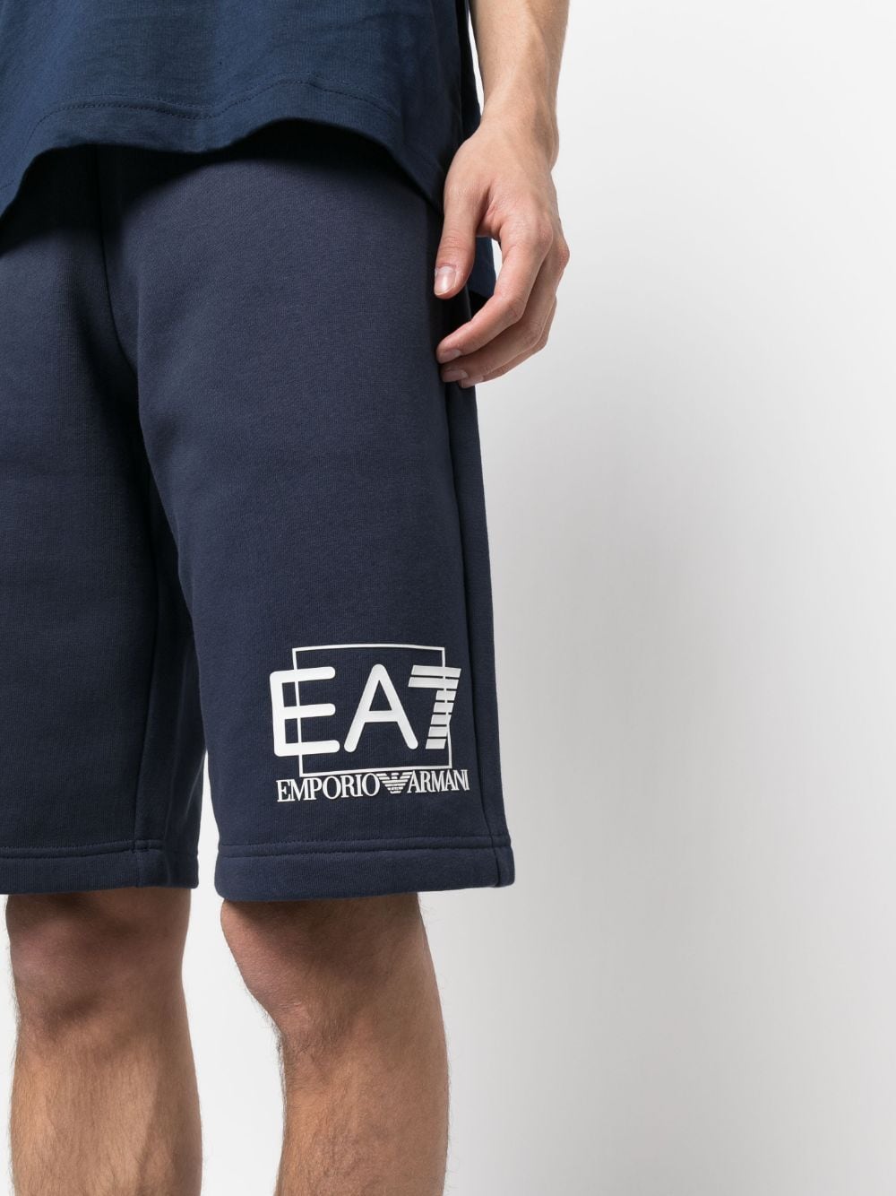 Ea7 Emporio Armani logo print Track Shorts Farfetch