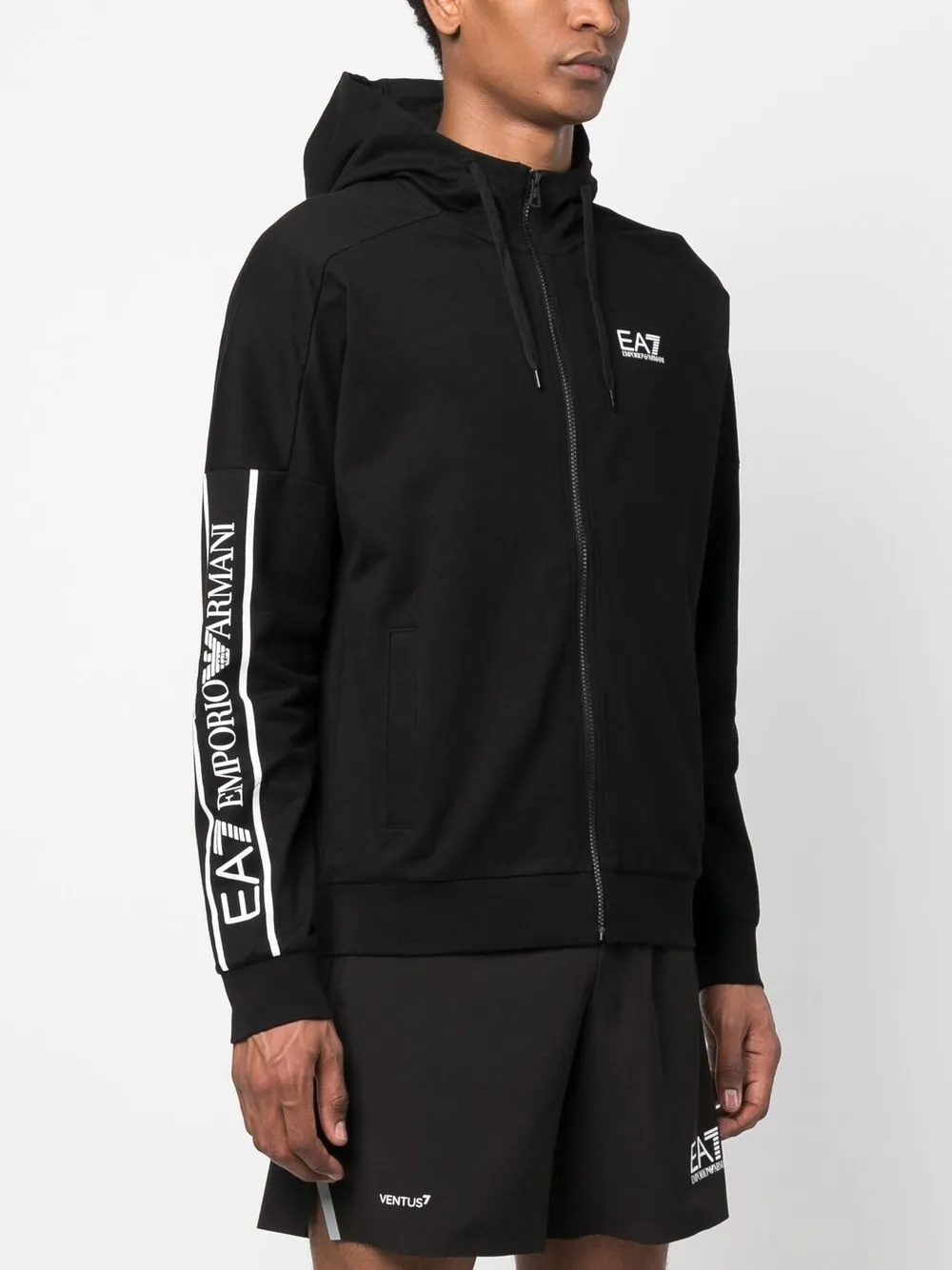 Ea7 tape full new arrivals zip hoodie