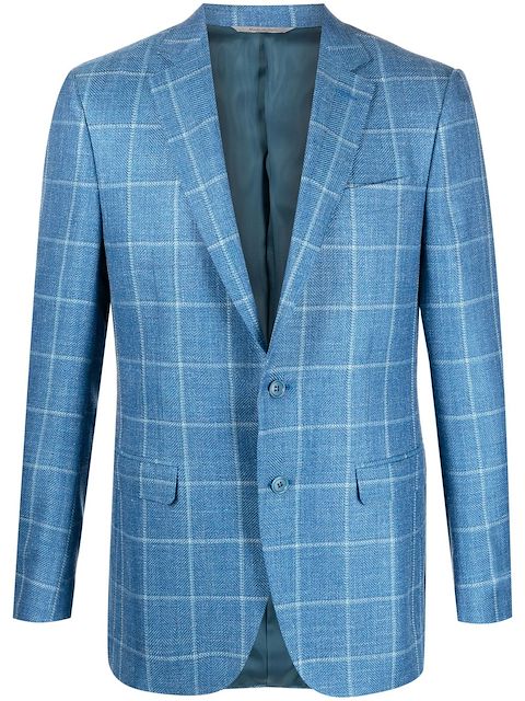 Canali single-breasted checked blazer 