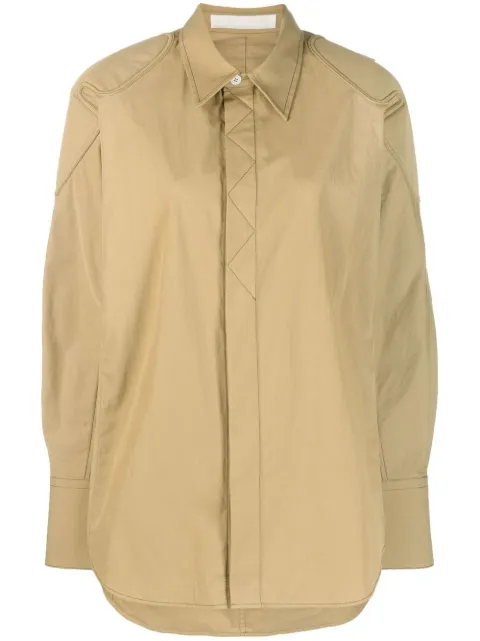 Dion Lee contrast stitching shirt jacket