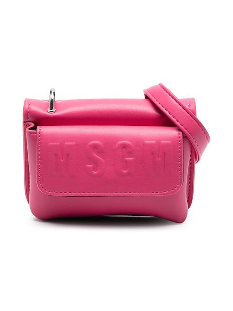 MSGM Kids logo-embossed shoulder bag