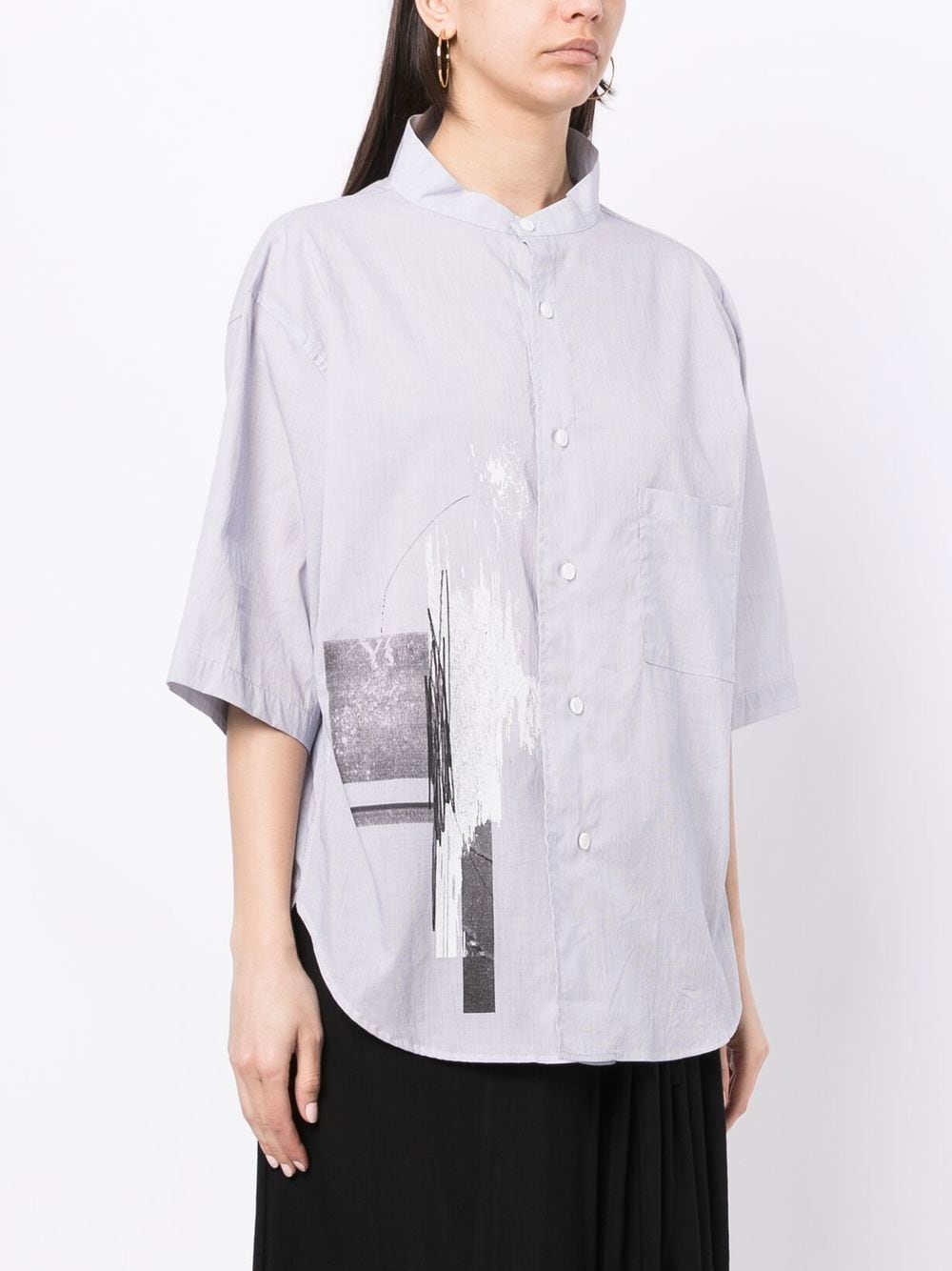 Shop Y's Relaxed-fit Cotton Shirt In Blau