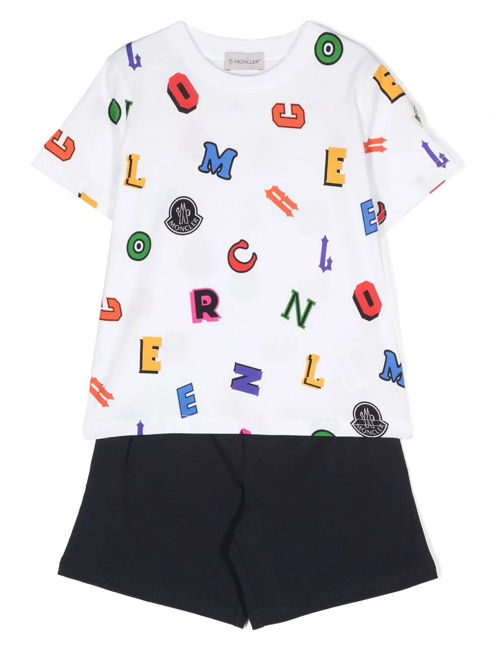 

Moncler Enfant traje deportivo con letras estampadas - Azul