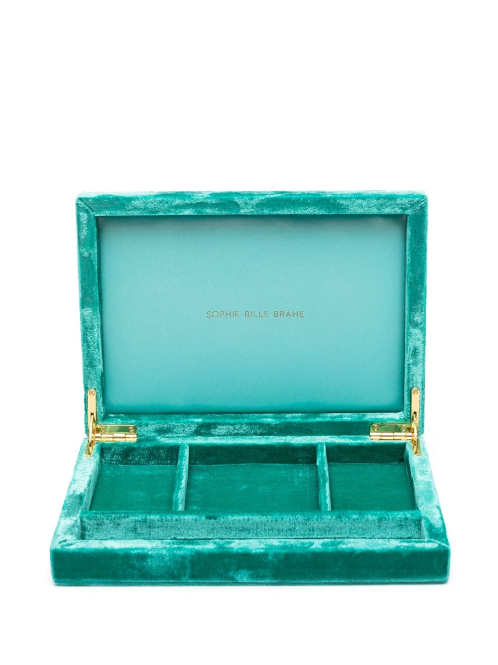 Shop Sophie Bille Brahe Trésor Grande Island Velvet Jewellery Box In Green