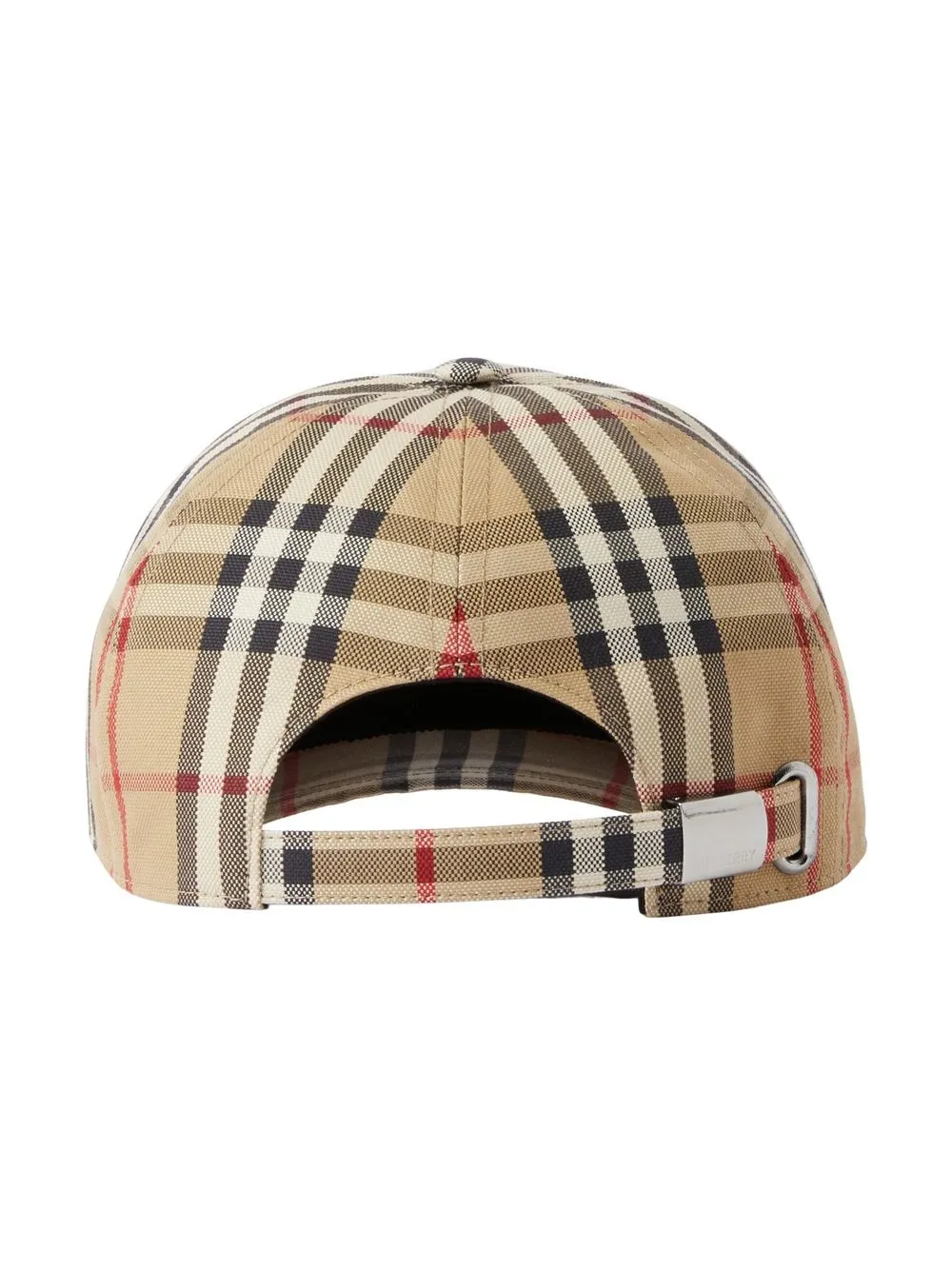 Shop Burberry Check Cotton Baseball Cap In Neutrals