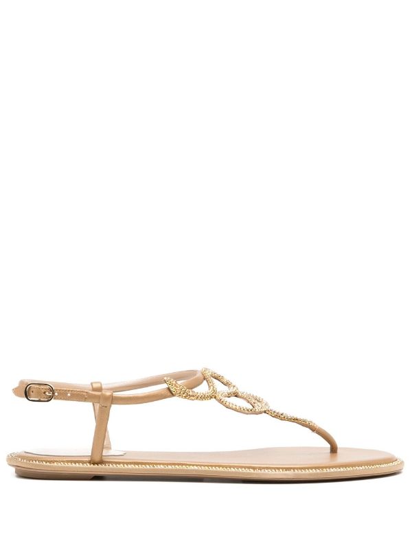 Gold hot sale thong sandals