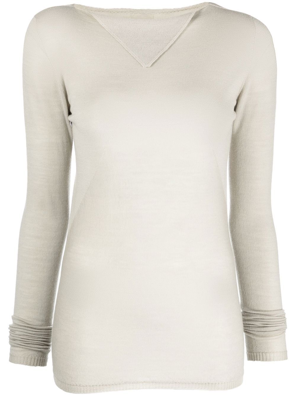 Rick Owens Column Knit Jumper In Nude