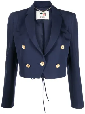 Navy blue hotsell cropped blazer