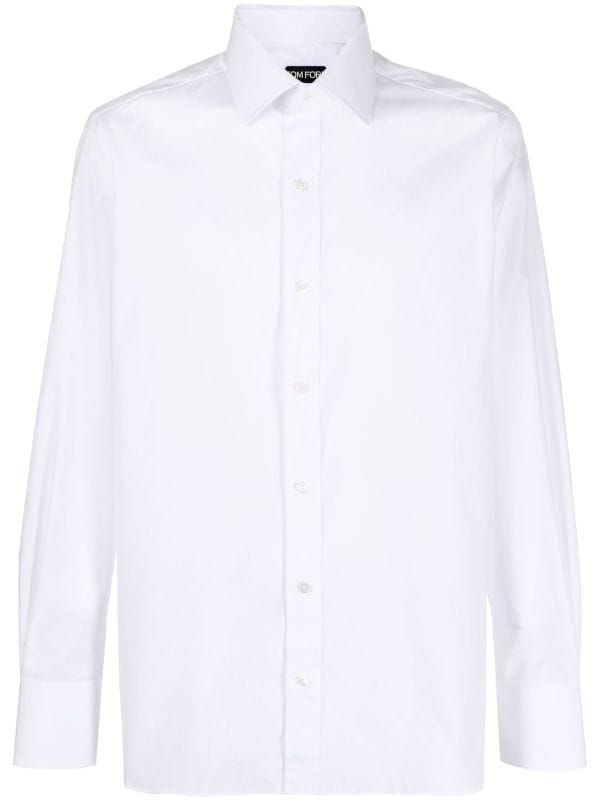 TOM FORD long-sleeved Cotton Shirt - Farfetch