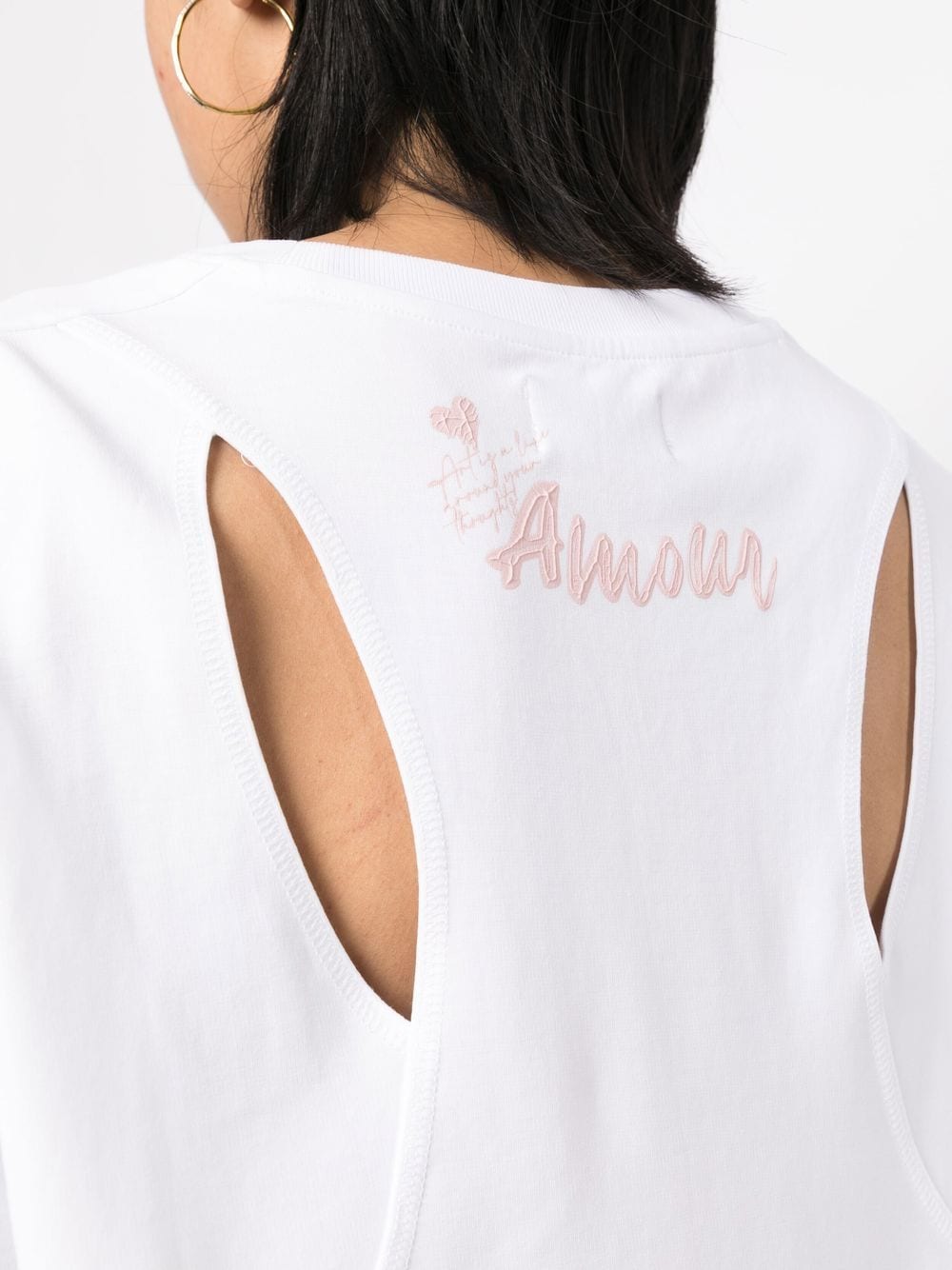 Shop Musium Div. Cut-out-detail T-shirt In Weiss