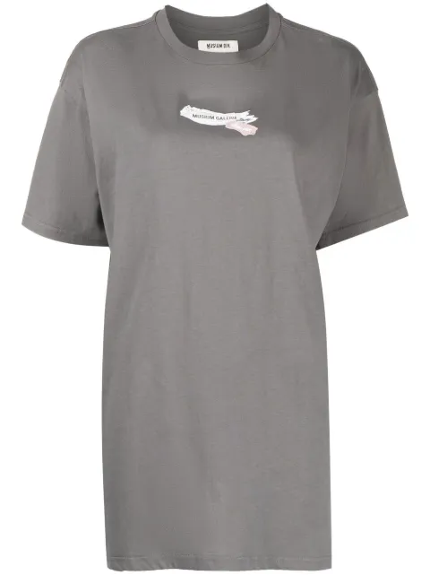 Musium Div. logo-print long cotton T-shirt
