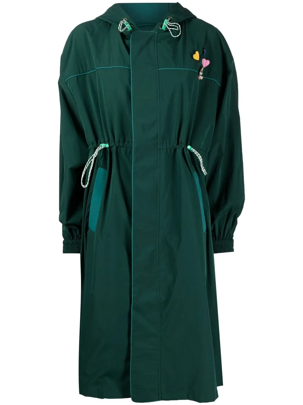 BAPY BY *A BATHING APE® hooded mid-lenght parka - Green
