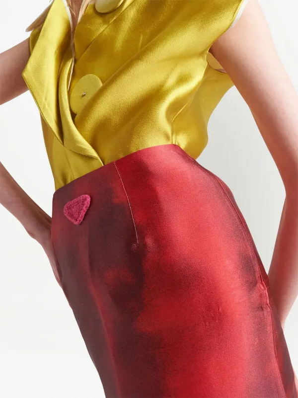 Prada スカート Gradient twill midi-skirt 関税込 Cord Gradient twill midi-skirt | PRADA