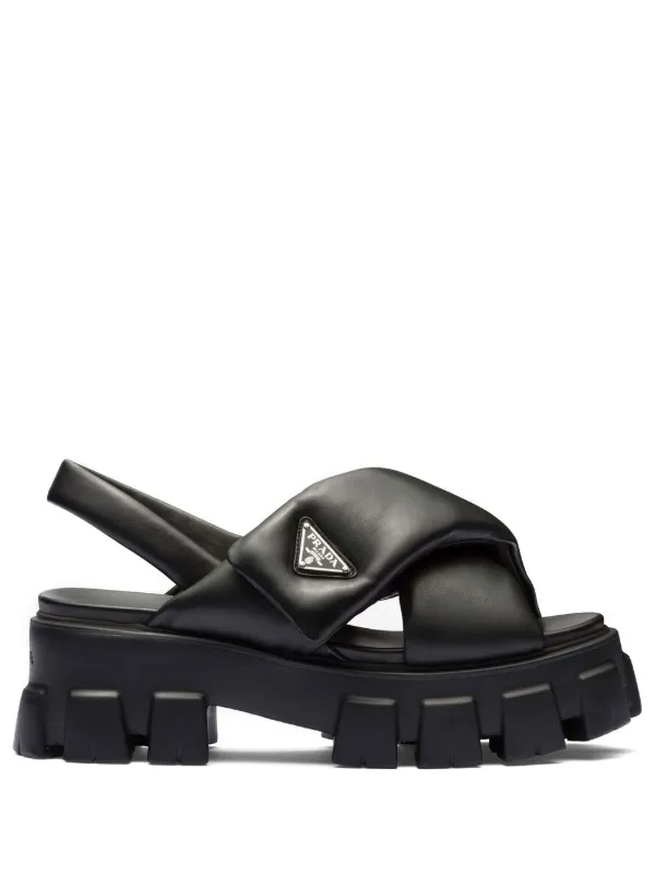 Prada leather online sandals