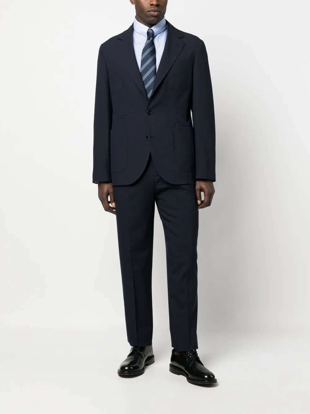 Giorgio Armani Overhemd met krijtstreep - Blauw