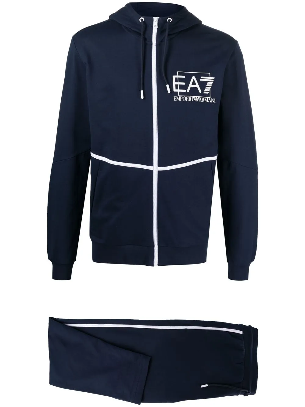 Emporio armani hot sale tracksuit blue