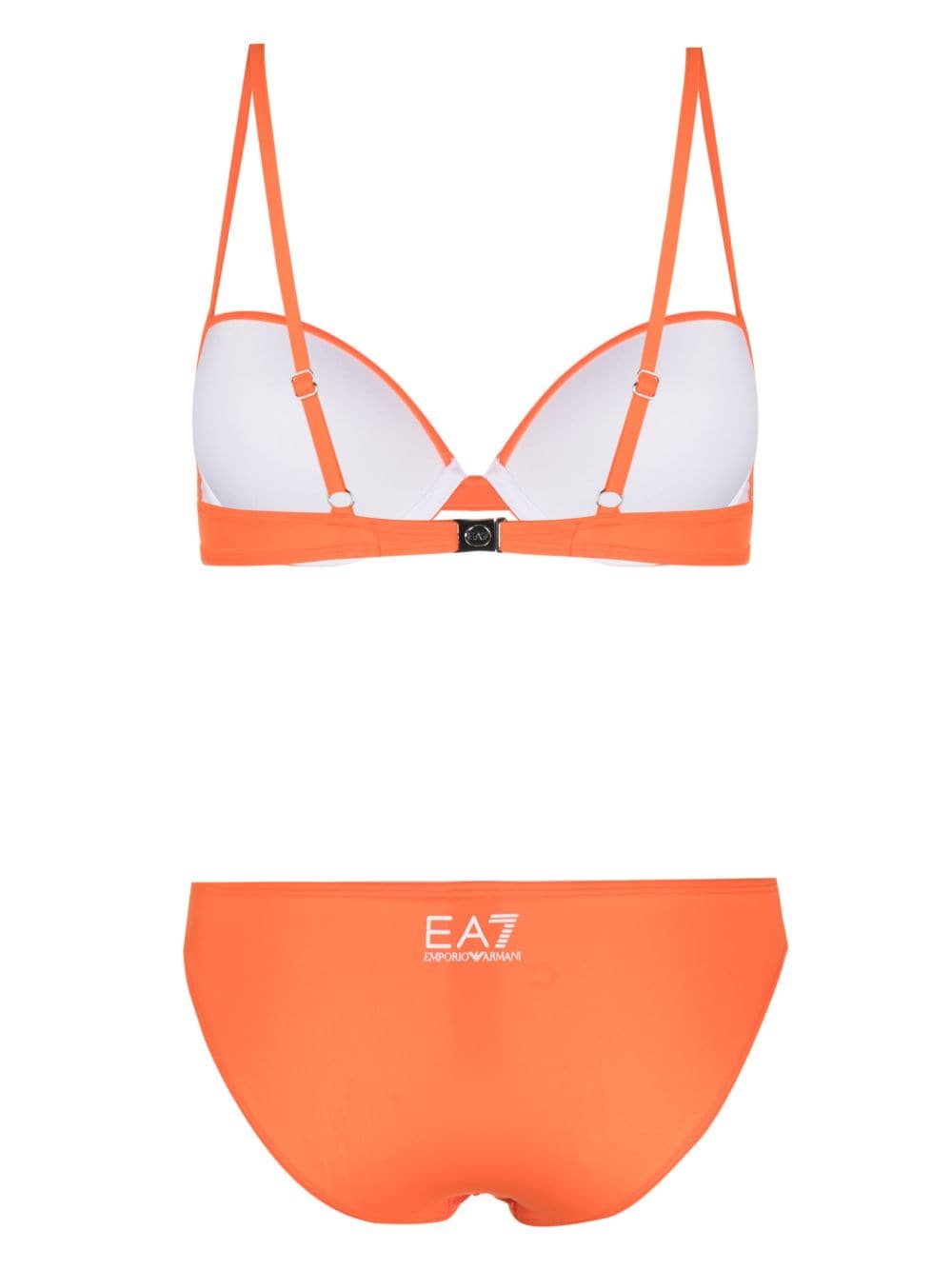 Shop Ea7 Logo-print Bikini Set In Orange