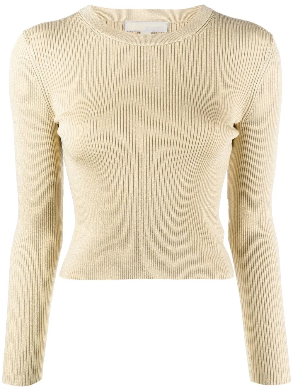 

Michael Kors metallic ribbed-knit top - Gold