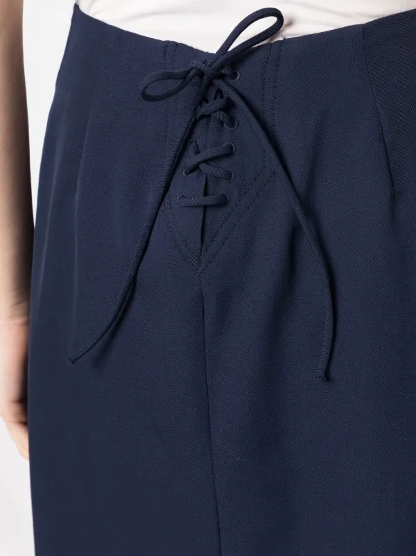Ports 1961 Pleated Flare Virgin Wool Skirt Farfetch